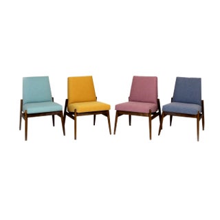 Beech Chairs from Zamojskie Fabryki Mebli, 1960s, Set of 4 For Sale