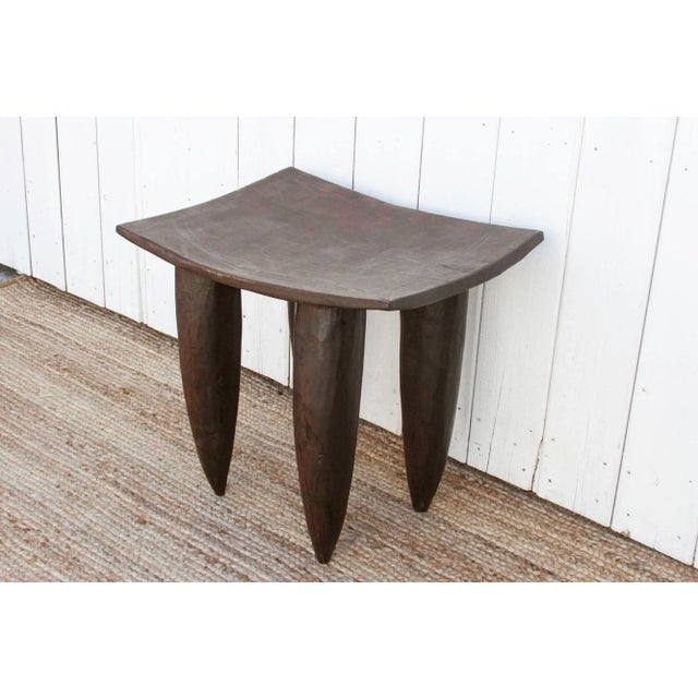 Brown Tall Rectangular African Senufo End Table For Sale - Image 8 of 10