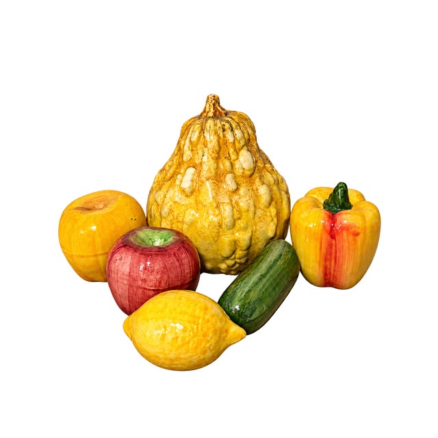 Italian Italian Ceramic Fruit and Vegetables, 11 PCS For Sale - Image 3 of 6