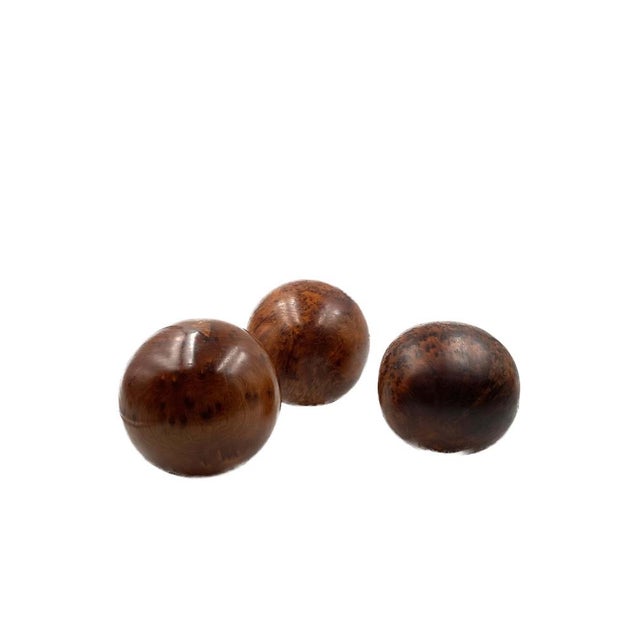 Wooden Spherical Sculptures, France, 1960s, Set of 3 For Sale - Image 18 of 18