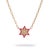 Metal Divine Star of David Red Enamel Gold Necklace For Sale - Image 7 of 7