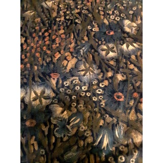 Vintage William Morris Inspired Velveteen Floral Fabric- For Sale