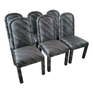 1980s Set of 6 Post Modern Dining Chairs For Sale