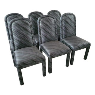 1980s Set of 6 Postmodern Dining Chairs For Sale