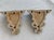 Cornflower Blue Vintage Ceramic Wall Brackets Sconces Fleur-De-Lis Blue and Brown Glazed – A Pair For Sale - Image 8 of 8