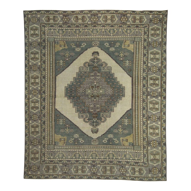 Turkish Oushak Rug 12'2" x 14'5" #18681 For Sale