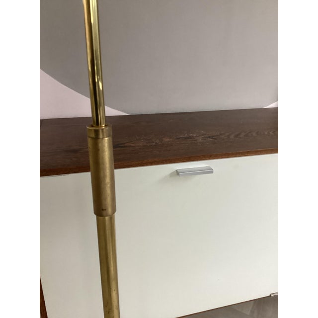 Brown Adjustable Brass Floor Lamp, 1970s For Sale - Image 8 of 10