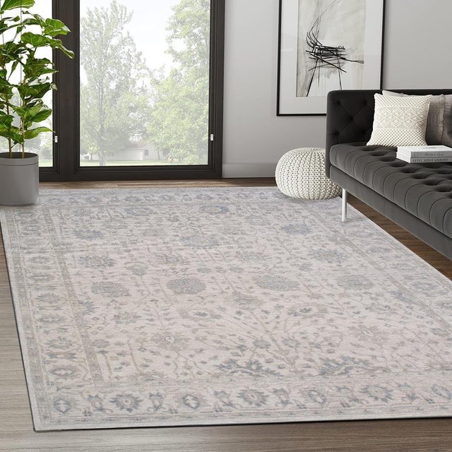 2020s Pasargad Home Oushak Ivory Wool Area Rug, 7'11'' X 9'11'' For Sale - Image 5 of 5