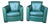 1990s Pair of John Hutton for Donghia "Noble" Green Leather Club Chairs For Sale