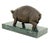 Early 20th Century Bronze Pig Sculpture on Marble Base For Sale - Image 5 of 10