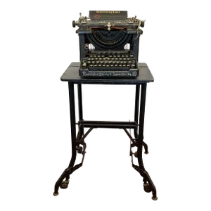 Antique Remington Standard Typewriter No. 10 Manual "Visible Writing" Model Made in 1915 and Table