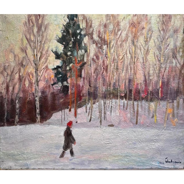 Enchanted landscape of snow and forest at sunset. Boris Lavrenko (Rostov, 1920 – St. Petersburg, 2001) Boris Lavrenko's...