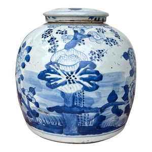 Chinoiserie Lidded Ginger Jar