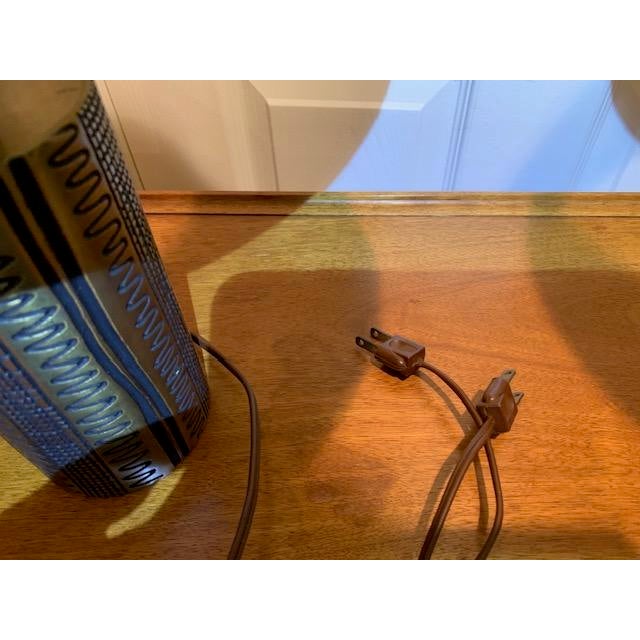 Metal Vintage Brass Brutalist Style Pair Lamps Set of 2 Original Shades For Sale - Image 7 of 18