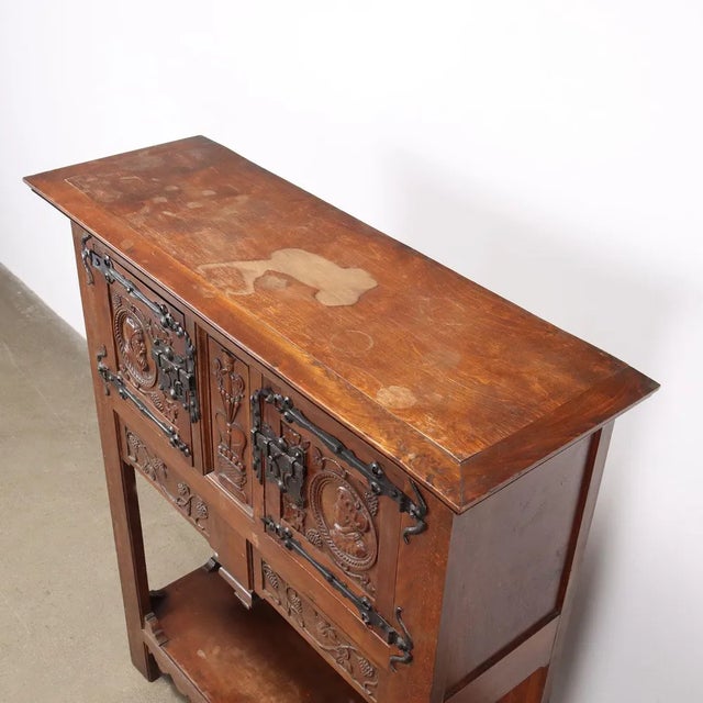 Neo-Renaissance Sideboard in Beech For Sale - Image 11 of 13