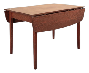 Mid-Century Drop-Leaf Table Dining Table in Rosewood Laminate