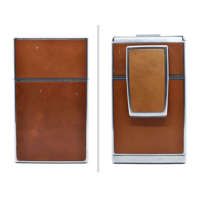 Original Mid-Century Polaroid Sx-70 Land Folding Camera With Tan Leather and Chrome Finish For Sale - Image 10 of 11