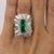 Contemporary Late 20th Century Magnificient Colombian Emerald Ring, Size 5 For Sale - Image 3 of 4