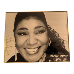 Vintage 1993 Framed Autographed Photo of Carrie Smith 8"x10"