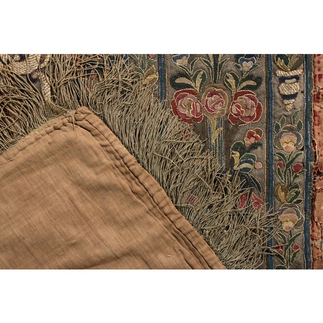 Antique Italian Tapestry in Green and Red With Floral Patterns, From Rug & Kilim For Sale In New York - Image 6 of 6