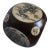 Antique Chinese Scrimshaw Inlaid Rosewood Fortune Zodiac Cube For Sale