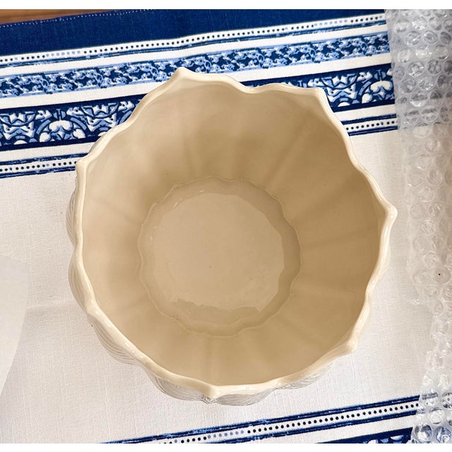 Ceramic Ivory Porcelain Bowl by Lenox U S A For Sale - Image 7 of 10