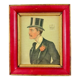Framed Original Vanity Fair Caricature Litho, the Marquess of Bath, 1896 For Sale