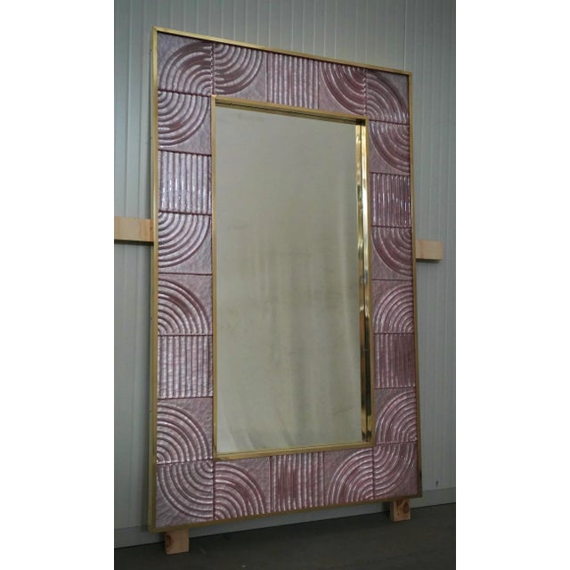 2000 - 2009 Mid-Century Modern Italian Console Wall Mirror, 2000 For Sale - Image 5 of 9