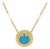 Tiffany & Co. T Collection 18k Yellow Gold Turquoise and Diamond Necklace For Sale