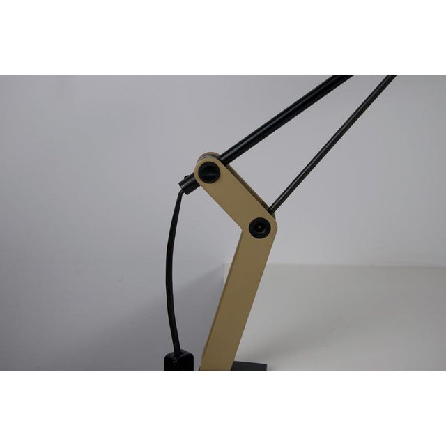 Mid-Century Adjustable Task Lamp in Cream and Black Metal, Germany, 1970s For Sale - Image 4 of 8