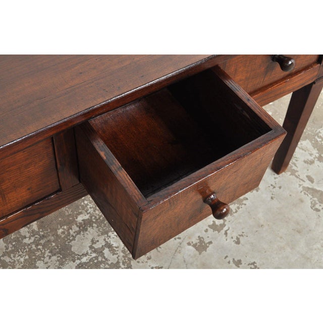 Brown Antique Spanish Side Table in Chestnut Wood, 1850s For Sale - Image 8 of 14