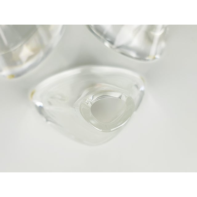 Crystal Vases by Angelo Mangiarotti for Cristalleria Colle, 1986, Set of 3 For Sale - Image 9 of 11