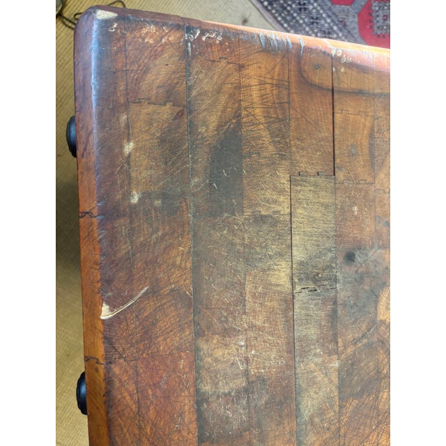 Antique Solid Maple Butcher Block, 20's-30's For Sale - Image 10 of 13
