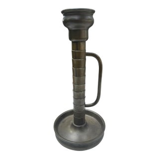 Antique Vincent MFG Co Cleveland Brass Giant Chamberstick Candlestick 17” #533 For Sale