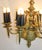 Antique French Bronze Chandelier Ceiling Light Fixture With Torchiere Arms, Rewired For Sale In Philadelphia - Image 6 of 11