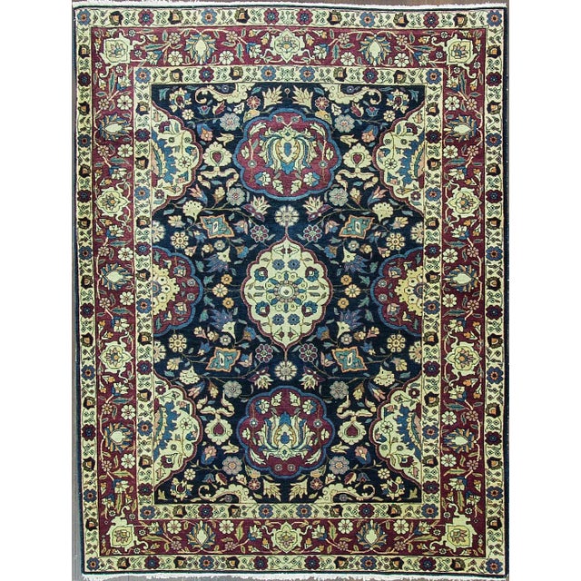 Antique Persian Tabriz Rug For Sale - Image 9 of 9