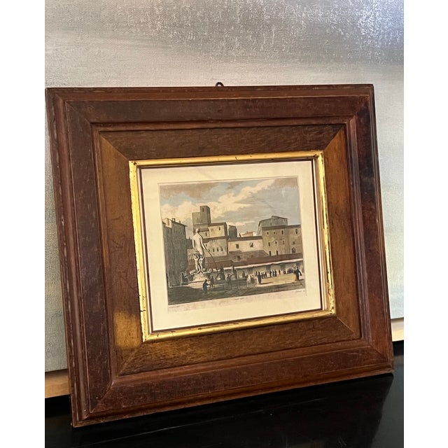 Italian Etching Fountain De Neptune, Florence, C. 1800 For Sale - Image 11 of 18