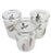 Add a stylish touch to your bar with this set of 3 frosted silver foliage tumblers by Libbey. In very good vintage...
