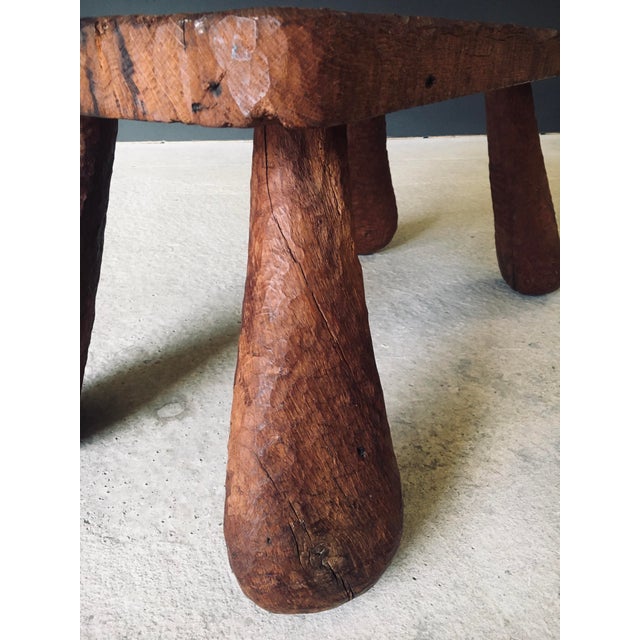 Brutalist Handcafted Carved Oak Coffee Table, Belgium, 1960s For Sale - Image 14 of 18