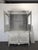 Norman Glass-Fronted 2-Body Buffet in Patinated Grey and White Oak For Sale - Image 4 of 11