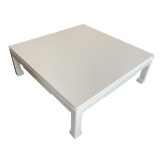 White Raffia Coffee Table For Sale