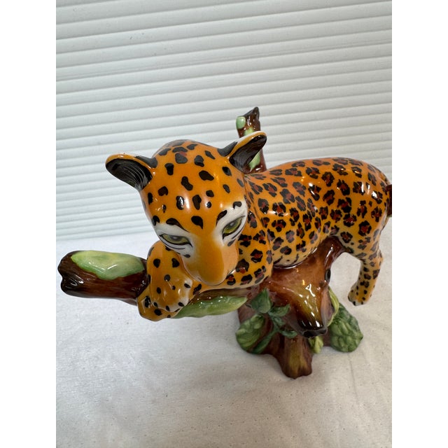 Lynn Chase for Gump's Limited Jaguar in Tree Figurines, Set of Two For Sale - Image 11 of 12