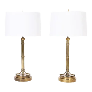 Pair of Vintage Mid-Century Brass Table Lamps