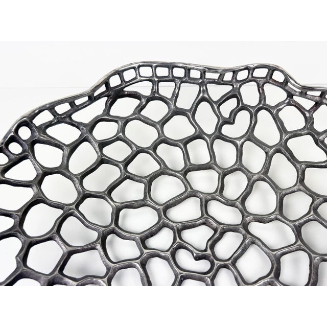 l'Objet Large Cast Metal Sculptural Centerpiece Bowl For Sale In Detroit - Image 6 of 13