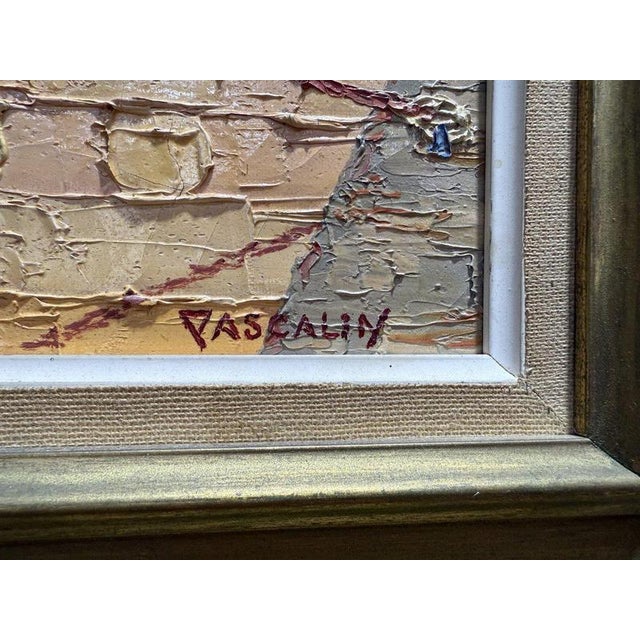 Pascalin, Boats at the Quay, Oil on Canvas, Framed For Sale - Image 3 of 5