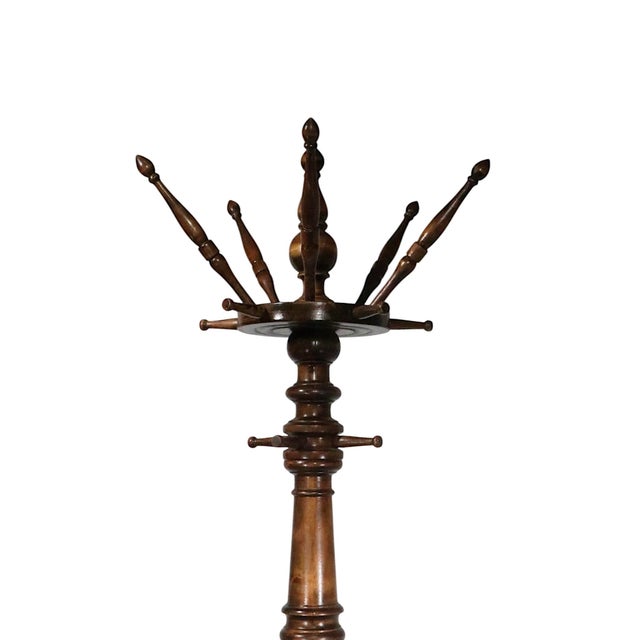 19th Century Victorian Walnut Coat Rack Coat Tree For Sale - Image 4 of 13