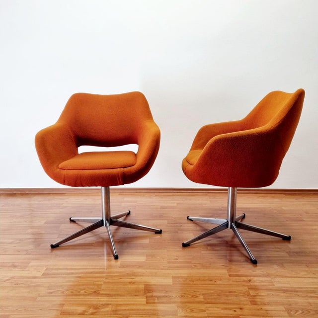 Metal Mid-Century Swivel Egg Chairs from Stol Kamnik, Yugoslavia, 1960s, Set of 2 For Sale - Image 7 of 12