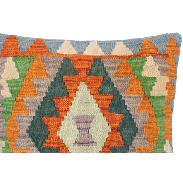 Rustic Southwestern Turkish Federico Hand Woven Kilim Throw Pillow For Sale - Image 3 of 5