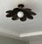 Black Antique Brass Semi Flush Mount Light Fixture, Handmade Flower Ceiling Light For Sale - Image 17 of 18