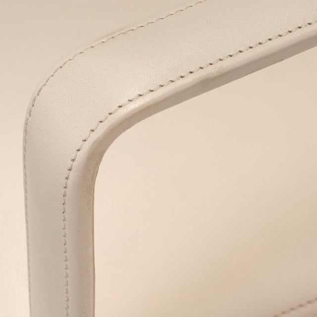 Jamie Young Hemingway Accent Chair, Cream Leather For Sale - Image 4 of 9
